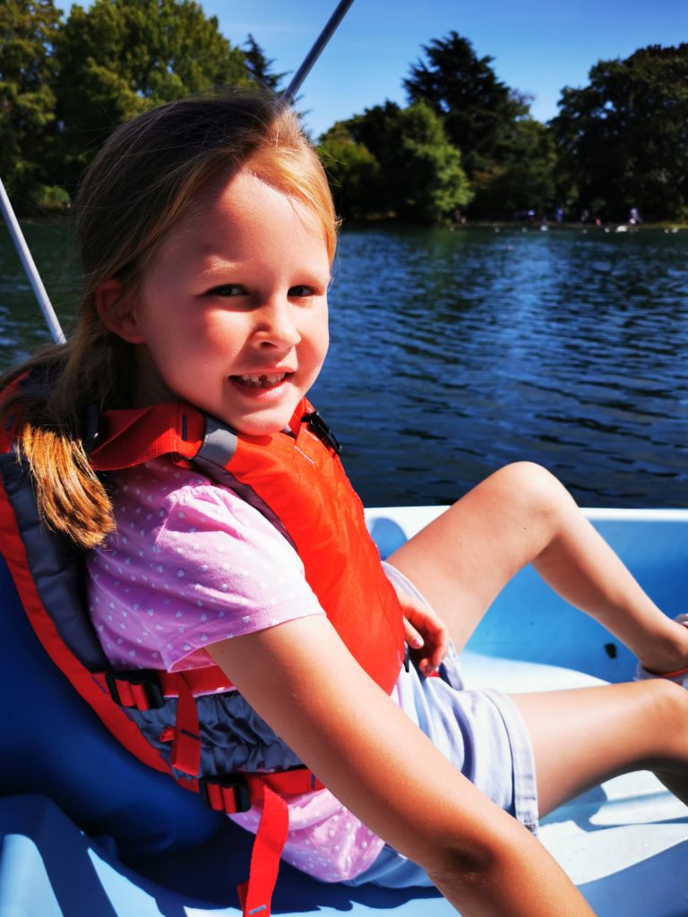 Pedal boats on the boat lake at Gunnersbury Park